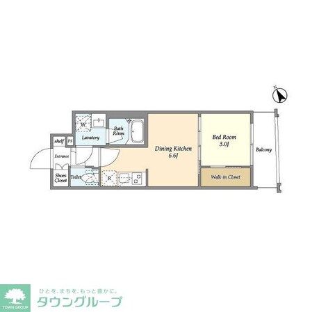 アジュールテラス門前仲町の物件間取画像